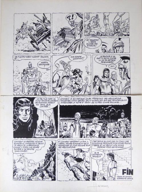 Hermann - Jugurtha origineel bord, Verzamelen, Stripfiguren, Gebruikt, Overige typen, Overige figuren, Ophalen