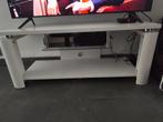 Tv kast wit met glazen blad, Huis en Inrichting, Ophalen, Minder dan 50 cm, Zo goed als nieuw, Minder dan 100 cm