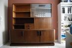 vintage bureelkast, Huis en Inrichting, Kasten | Vitrinekasten, Ophalen, Gebruikt, Met deur(en), 150 tot 200 cm