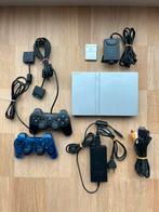 Playstation 2 + 2 controllers + games, Games en Spelcomputers, Spelcomputers | Sony PlayStation 2, Gebruikt, Met games, Met 2 controllers