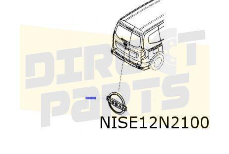 Nissan Townstar (1/22-) (XFK) embleem logo "Nissan" op laadd, Auto-onderdelen, Carrosserie, Nissan, Nieuw, Verzenden