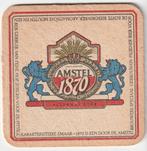 BIERKAART   AMSTEL     1870    MET  achterkant, Collections, Marques de bière, Sous-bock, Amstel, Envoi, Neuf