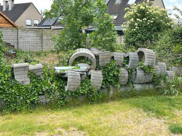 Beton bloemblokken - stapelen mogelijk, Tuin en Terras, Bloembakken en Plantenbakken, Ophalen, Gebruikt, Beton
