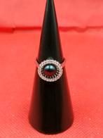 Zoetwater zwarte parel sterling zilveren ring., Zwart, Nieuw, Ophalen of Verzenden, Met edelsteen