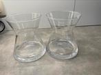 2 kleine glazen vazen, Minder dan 50 cm, Glas, Ophalen of Verzenden, Zo goed als nieuw
