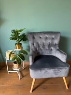 Vintage zetel uit velours/velvet, Huis en Inrichting, Fauteuils, Ophalen, Minder dan 75 cm, Vintage, Zo goed als nieuw