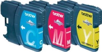 Brother LC1100HY cartridgeset met hoge capaciteit - 1C 3M 1Y