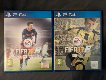 FIFA 16 en 17 voor PS4 - 2€ stuk