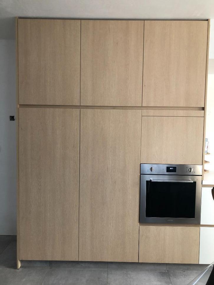 Recente keuken zonder toestellen, Huis en Inrichting, Keuken | Complete keukens, Zo goed als nieuw, Hoekkeuken, Wit, Hout, Greeploos