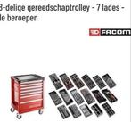 Facom gereedschapswagen volledig gevuld, Ophalen, Gevuld, Zo goed als nieuw