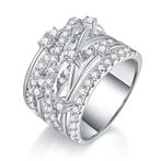 Nieuwe, brede ring,diamanttest positief!, 18 tot 19, Verzenden, Wit, Nieuw