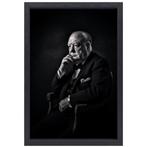 Winston Churchill canvas + baklijst 60x90cm, Huis en Inrichting, Nieuw, Verzenden