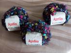 3 x 50 gr imprimé thème Karia, Laine ou Fils, Enlèvement ou Envoi, Neuf, Tricot ou Crochet