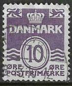 Denemarken 1933/1940 - Yvert 259 - Waarde onder kroon (ST), Timbres & Monnaies, Timbres | Europe | Scandinavie, Danemark, Affranchi