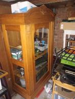 Antieke grenen vitrine kast, Ophalen, Gebruikt