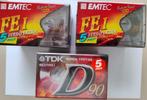 15 sealed audio cassette tapes TDK en EMTEC 90 min, Ophalen of Verzenden, Nieuw in verpakking, 2 t/m 25 bandjes, Origineel