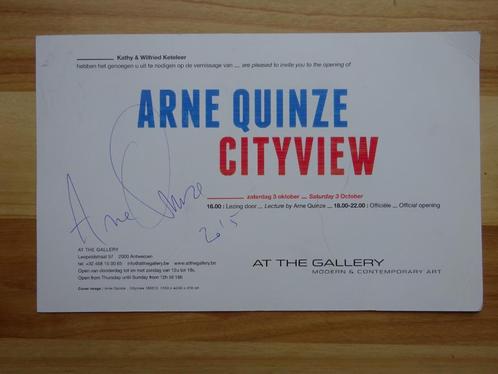 Arne Quinze, 2015  Invitatie - Cityview - signed, Boeken, Kunst en Cultuur | Beeldend, Ophalen of Verzenden