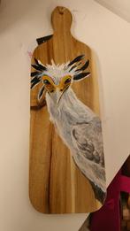Decoratieve snijplank met secretarisvogel, Antiek en Kunst, Ophalen of Verzenden