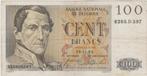 100 frank 1954 Belgie, Postzegels en Munten, Los biljet, Ophalen of Verzenden