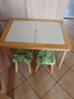 Flisat tafel van Ikea met 2 bakjes en 2 krukjes, Ophalen