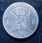 1 frank FR 1867 - Leopold II, Postzegels en Munten, Munten | België, Verzenden, Zilver, Losse munt, Zilver