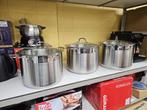 Kookpotten 3 Stuks Inox met deksels, Horeca Kookpotten met deksels, Ophalen