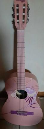 Roze gitaar met libelleprint, Muziek en Instrumenten, Snaarinstrumenten | Gitaren | Akoestisch, Ophalen, Zo goed als nieuw