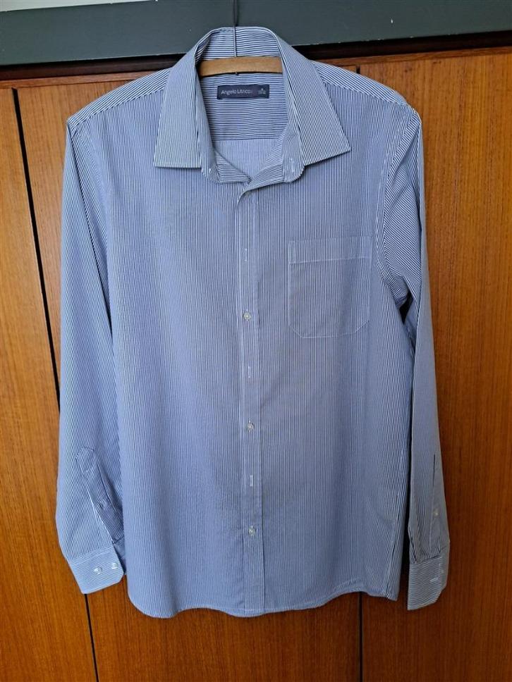 Hemd zwart-wit gestreept maat M, Kleding | Heren, Overhemden, Zo goed als nieuw, Halswijdte 39/40 (M), Wit, Ophalen of Verzenden