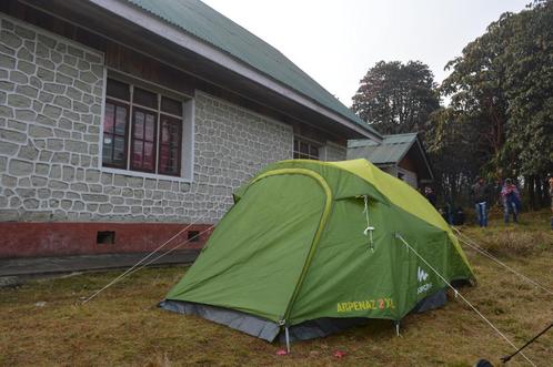 Tent Quechua Arpenaz 2 XL groen (decathlon), Caravans en Kamperen, Tenten, tot en met 2, Zo goed als nieuw, Ophalen of Verzenden