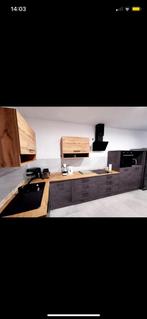 Moderne keuken met toestellen soft close, Ophalen, Nieuw, Dubbelwandige keuken, Hout