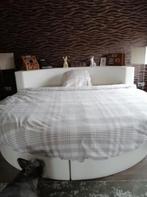 Rond bed, Ophalen, Overige materialen, Wit, Tweepersoons