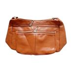 Sac à main bandoulière femme cuir brun – neuf avec étiquette, Overige merken, Bruin, Verzenden, Nieuw