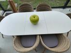 6 mooie tuinstoelen met afneembare en wasbare kussenhoezen, Ophalen, Gebruikt