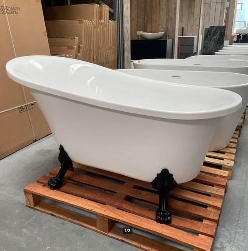 Leeuwenpoten bad 150x75x80 zwart vrijstaand & klassiek nr37, Huis en Inrichting, Woonaccessoires | Overige, Nieuw, Ophalen of Verzenden