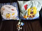 Spongebob : 2 kussens, deken, Octo sleutelhanger 2€/stuk, Ophalen of Verzenden, Gebruikt