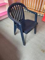 Terras stoelen, Huis en Inrichting, Stoelen, Ophalen, Zo goed als nieuw, Blauw, Kunststof