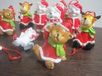 leuke kerstdecoratie diverse figuren 11 stuks aardewerk, Diversen, Kerst, Ophalen of Verzenden, Zo goed als nieuw