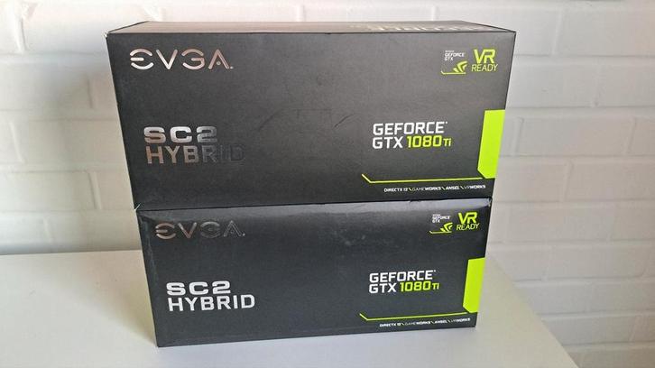 2x EVGA GTX1080ti  SC2 Hybrid, Computers en Software, Videokaarten, Gebruikt, Ophalen of Verzenden