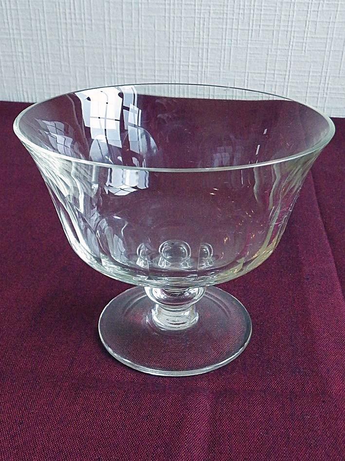 Vintage Kristallen Coupe op Ronde Voet, Antiquités & Art, Antiquités | Verre & Cristal, Enlèvement ou Envoi