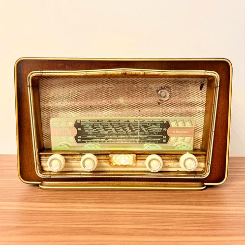 VINTAGE BUIZENRADIO LE RÉGIONAL 54R 1954 ZELDZAAM DESIGN, Antiek en Kunst, Antiek | Tv's en Audio, Verzenden