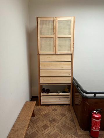 Kast Ikea Ivar met lades en opbergbak op wieltjes beschikbaar voor biedingen