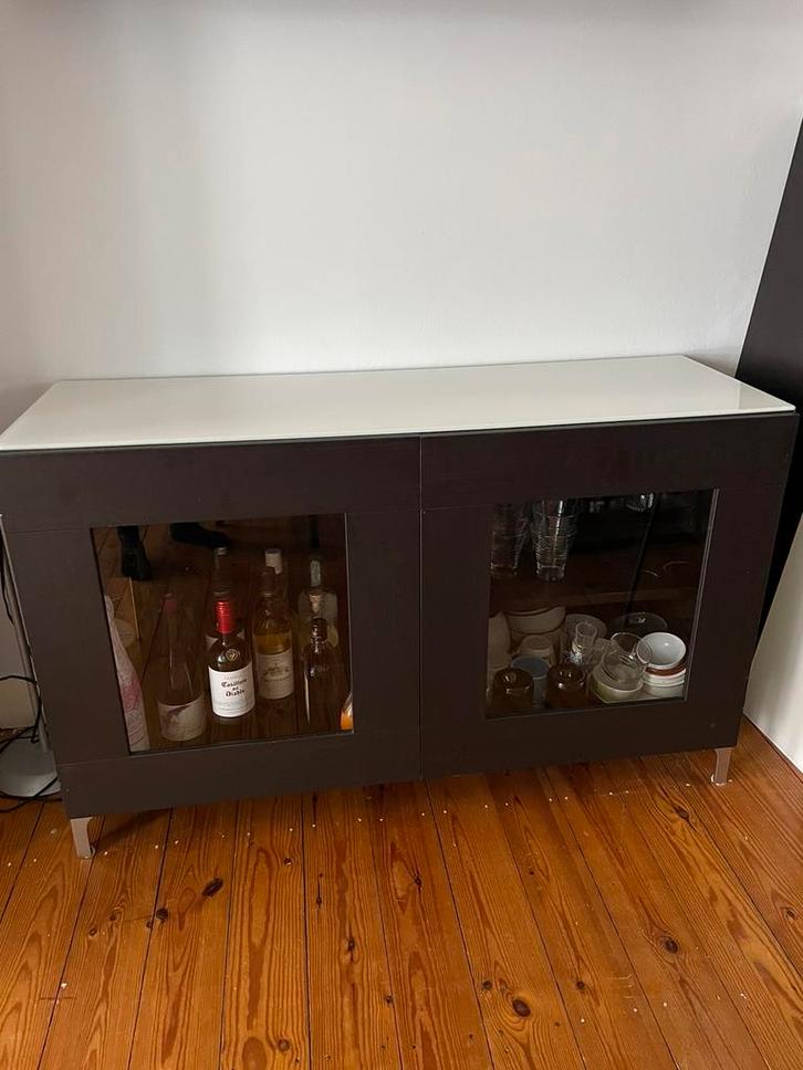 Meubles buffet BESTA ikea noir, Maison & Meubles, Armoires | Buffets, Comme neuf, Enlèvement