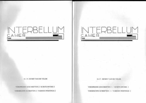 Interbellum-Cahier 16-17-18-19 Henry Van De Velde Verspreid, Livres, Art & Culture | Architecture, Utilisé, Enlèvement ou Envoi