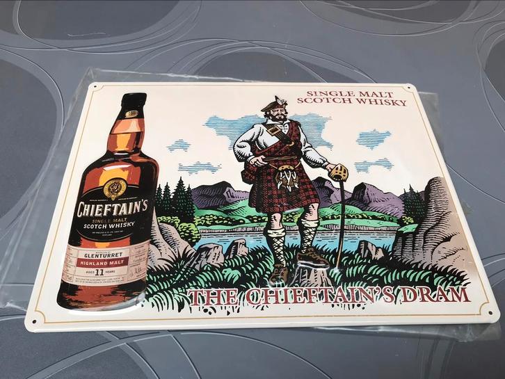 Chieftain's Scotch whisky reclamebord metaal, Verzamelen, Merken en Reclamevoorwerpen, Nieuw, Reclamebord, Ophalen of Verzenden