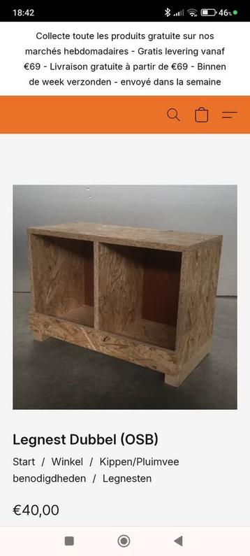 Osb dubbel legnest, Enlèvement, Comme neuf