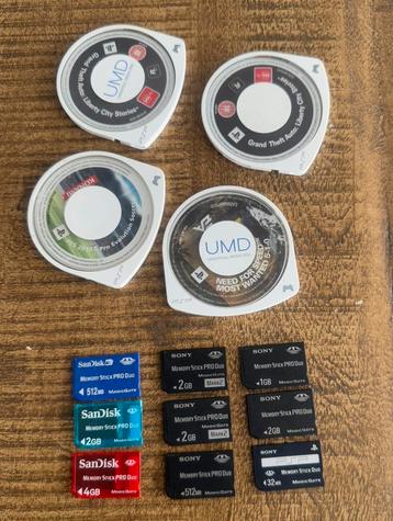 Psp Sony psp-games en geheugenkaarten beschikbaar voor biedingen