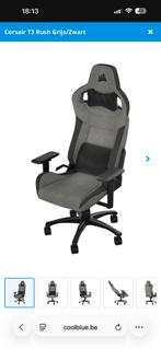 Gamestoel, Maison & Meubles, Chaises de bureau, Neuf, Gris, Chaise de bureau de gaming, Enlèvement