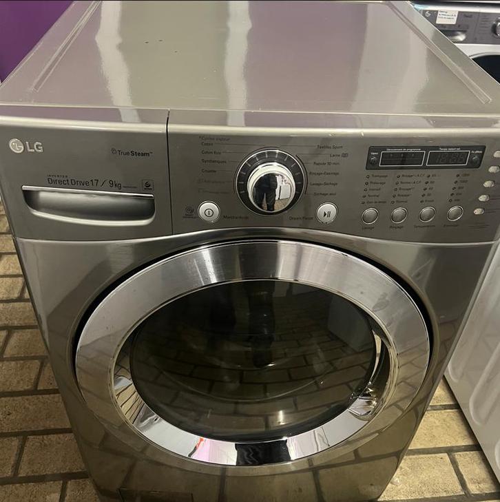 17kg Lave linge séchant LG Direct Drive/vapeur/Connecté, Tuin en Terras, Droogmolens en Wasrekken, Zo goed als nieuw, Wasrek, Ophalen