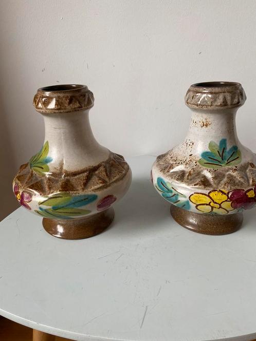 Paar vintage Strehla-vazen uit West-Duitsland, Antiek en Kunst, Antiek | Vazen