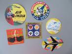 9 oude labels etiketten Airlines vliegtuigmaatschappijen, Verzamelen, Ophalen of Verzenden, Zo goed als nieuw, Kaart, Foto of Prent